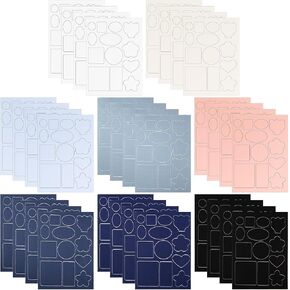 129PCS(12 Sheets) Down Jacket Repair Patch, Black Nylon Blank Tape Patches for Jackets Tenacious, Blemish Waterproof Patagonia Sticker Self-Adhesive Repair Patching Kit for Jackets