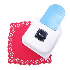 MIAO JIN Large Craft Corner Punch Triangular Flower Pattern Scrapbook Supplies Craft Punch Photo Cutter Card Making Supplies (Shell Color Random)