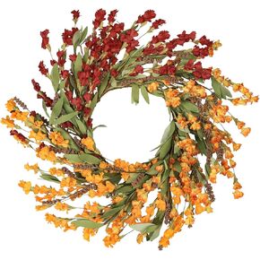 Artgar Fall Wreath, Fall Wreaths for Front Door, 24 in Fall Decor Floral Wreath, Door Wreaths for Front Door Outside All Season for Thanksgiving Home Indoor Outdoor Wall Decor (Wheat)