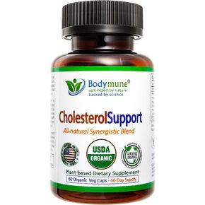 CholesterolSupport, 60-Day Supply, Supports Healthy Cholesterol Levels Already in Normal Range; Heart Health Cholesterol Supplement w/Extracts of USDA Organic Red Yeast Rice Dandelion Garlic