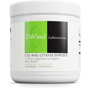 DaVinci Labs Cal-Mag Citrate Powder - Supports Bone Health* - Dietary Supplement with Vitamin D2, Magnesium & Calcium - Vegetarian - Gluten-Free - 30 Servings