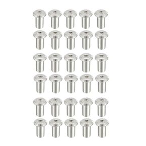 uxcell M8x18mm Hex Socket Head Insert Nut Screw Post Sleeve Nut for Furniture 30pcs