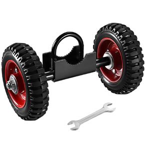 Rolling Gate 6 Inch Rubber Wheel Carrier Heavy Duty for Driveway Chain Link Fence Metal Tube Gates and Rolling/Sliding Gates 550lb Capacity,1-Pack (6 Inch-2 wheel(Two U-Bolt 2inch))
