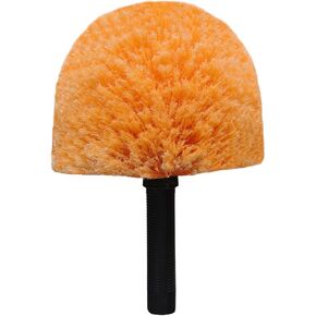 Orange Robust Cobweb Duster Head Brush, Superior Twist-On Web Cleaning Tool, Spider Web Remover Brush Compatible with Standard 3/4 Inch Threaded Poles for Outdoor & Indoor, Brush Head Only-(1 Pack)