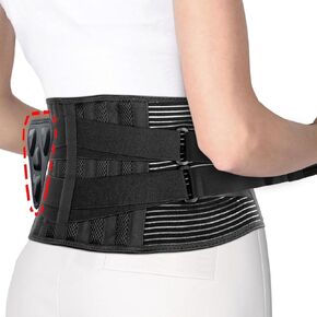 Back Brace for Lower Back Pain Relief Women & Man From Sciatica, Herniated Disc, Scoliosis, Breathable Back Support Belt With 4X Alternative Strips and Lumbar Pad for Home & Lifting at Work (X-Large)