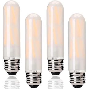 Dimmable T10 LED Bulbs Warm White 2700K,6W LED Tubular Edison Bulbs 60 Watt Equivalent,550LM, E26 Medium Base Lamp Bulb for Desk Lamp, Pendant Lights,6Pack