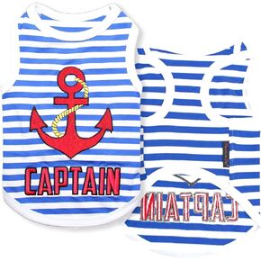 Parisian Pet Captain Tee Dog Clothes Tee T-Shirt, M