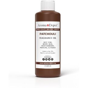 Patchouli 4 oz. Fragrance Oil I Perfume I Skin Oil I Scented Oil. DIY Projects Such as Candles, Bath Bombs, Body Butters, Creams & Lotions. Few Drops in The Diffuser, Burners, or Warmers.