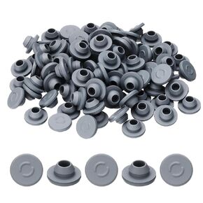 PATIKIL 20mm Vials Rubber Stoppers, 100 Pcs Self Injection Ports Mushroom Butyl Rubber Bottle Stopper for Glass Vial Liquid Culture Jars, Red