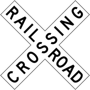 30 x 6 Railroad Crossing Sign - 3M Engineer Grade Reflective Sheeting - Railroad Crossing Crossbuck - 10 Year 3M Warranty