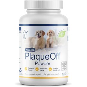 ProDen PlaqueOff Powder for Pets - Cat & Dog Breath Freshener - Plaque & Tartar Remover for Pet Oral Care - Supports Healthy Mouth for Dogs - 60g