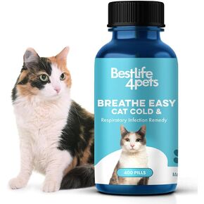 BestLife4Pets | Breathe Easy for Cat | Improve Your Cats Respiratory Systems and Breathing| Cat Antihistamine for Sneezing and Nose Congestion | Pills