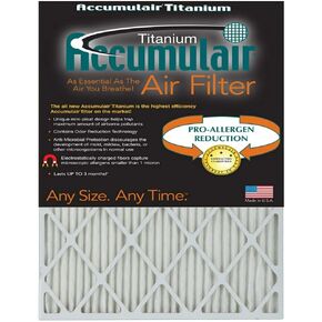 Accumulair Titanium 15x20x1 (14.5x19.5) فلتر هواء/فلتر فرن عالي الكفاءة لتقليل مسببات الحساسية in Kuwait