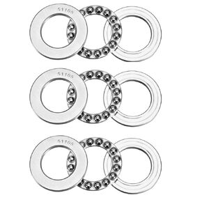 3 Pcs 51105 Thrust Ball Bearings 25mm x 42mm x 11mm Bearing Steel Single Single Row Roller