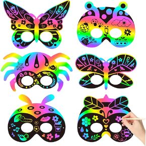 CY2SIDE Puppy Dog Animal Rainbow Color Scratch Bookmarks for Kids DIY Dog Rainbow Color Scratch Craft Kit Birthday Party Decors Puppy Dog Pet Magic Art Rainbow Color Craft Kit for Birthday Party Favor