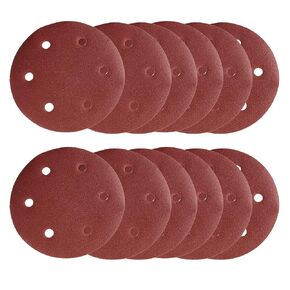 24 PCS Drywall Sander Sanding Dics, 6-Hole Hook-and-Loop Sanding Discs Sandpaper A80/100/120/150/180/240 Grit