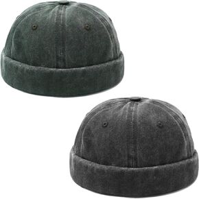 Dome Brimless Hats for Men Sailor Docker Beanie Caps Street Visorless Hat