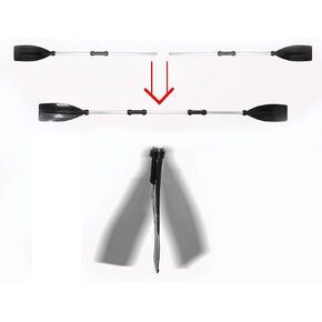 Kayak Paddles, 2PCS Boat Oars Detachable Canoe Paddle Boat Paddles Water Sports Accessory