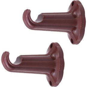Dnyta 2pcs Curtain Rod Brackets White Curtain Rod Holders Wall Mount Curtain Curtain Rod Brackets Plastic for 1 Inch Curtain Rod