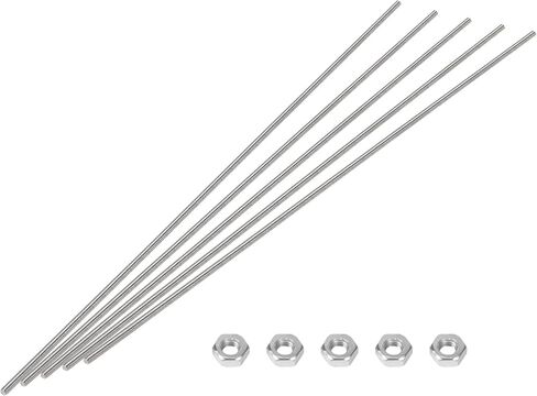 M3 x 50mm Fully Threaded Rod & Studs, 304 Stainless Steel Right Hand Threads Rods, M3-0.5 Thread Pitch for Anchor Bolts, Clamps, Hangers and U-Bolts 10pcs in Saudi Arabia