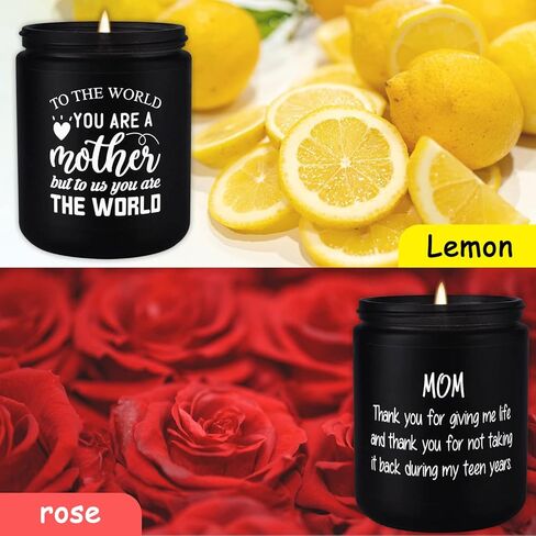 Pack of 2 Lavender & Lilac Blossom Odor Elimination Scented Candles Gift Set for Women, Soy Wax Aromatherapy Candles for Home in Saudi Arabia