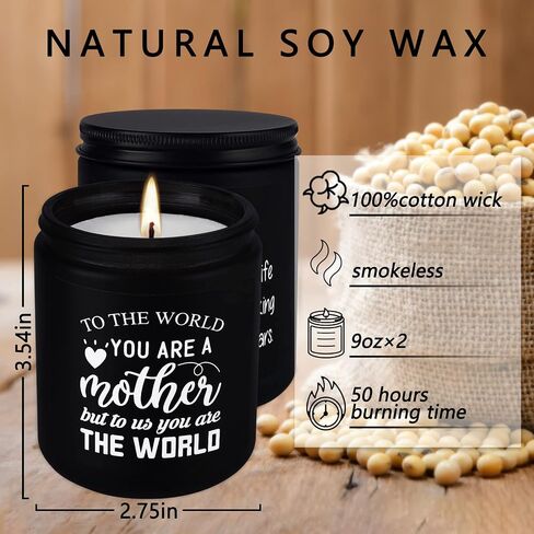 Pack of 2 Lavender & Lilac Blossom Odor Elimination Scented Candles Gift Set for Women, Soy Wax Aromatherapy Candles for Home in Saudi Arabia