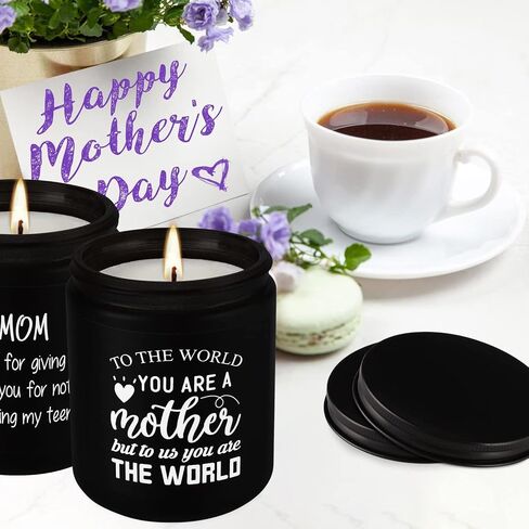 Pack of 2 Lavender & Lilac Blossom Odor Elimination Scented Candles Gift Set for Women, Soy Wax Aromatherapy Candles for Home in Saudi Arabia