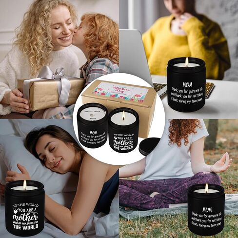 Pack of 2 Lavender & Lilac Blossom Odor Elimination Scented Candles Gift Set for Women, Soy Wax Aromatherapy Candles for Home in Saudi Arabia