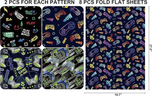 ورق تغليف يونيكورن من Sikiweiter - ورق تغليف يونيكورن لعيد الميلاد، 8 ورقات ورق تغليف الأميرة، 19.7 × 27.6 بوصة لكل ورقة in Kuwait