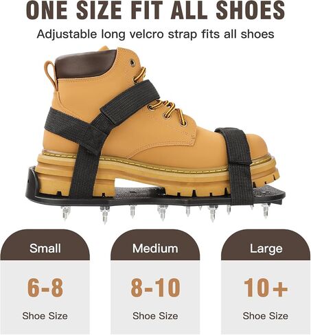 Gunite Spiked Shoes, Fully Assembled Epoxy Shoes with 3/4" Short Spikes Perfect for Epoxy Floor, Overlays, Cover Installation (Black) in Saudi Arabia