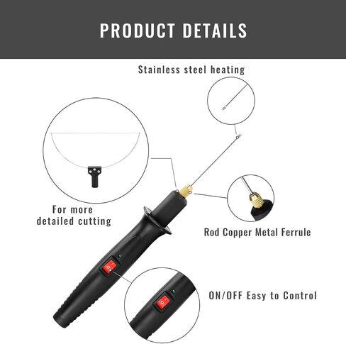 3 in 1 Foam Cutter, Electric Cutter Pen Tool Set, Input Voltage 100-240V Foam Cutting Pen for Foam Cutting, Drilling, Detailing (3in1) in Saudi Arabia