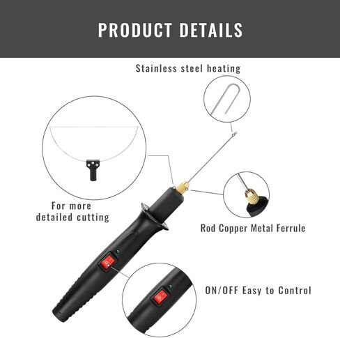 قاطع إسفنج 3 في 1، مجموعة أدوات قلم تقطيع كهربائي، جهد الإدخال 100-240 فولت قلم قطع إسفنجي لقطع الرغوة والحفر والتفصيل (3 في 1) in Kuwait