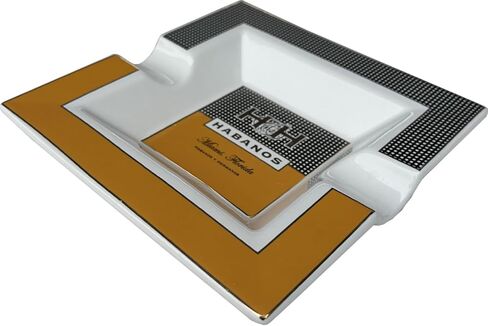 مجموعة Extravaganza - منفضة سجائر سيجار - مربعة H&H - 7.8 بوصة × 7.8 بوصة × 1.6 بوصة in Kuwait