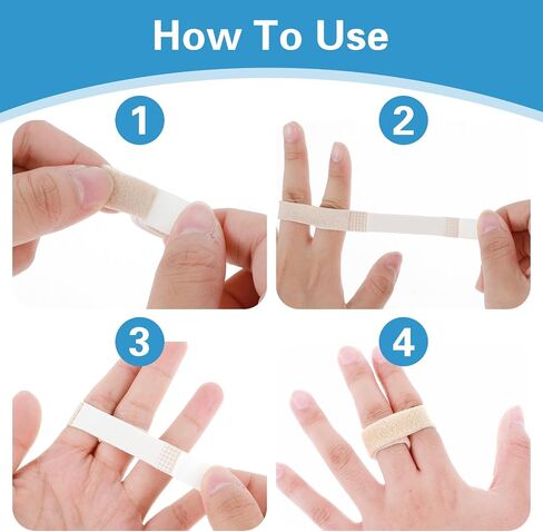 10 Pack Tape Finger Straps With Padded Hook and Loop Finger Buddy Strap Fingers Fixation Strap Thicken Pinky Splint Pinky Finger Splint for Injured Finger Support Knuckle Stabilizer(Black) in Saudi Arabia