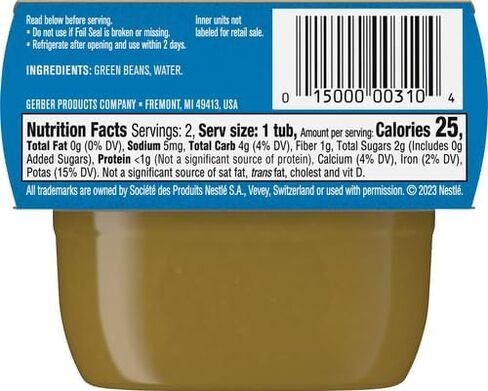 Gerber 1st Foods Supported Sitter, Green Beans, 4 oz in Saudi Arabia