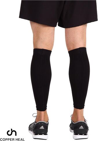 COPPER HEAL CALF Copper Compression SLEEVES (1 PAIR) For Exercise Sport Recovery - Calf Muscle Strains Shin Splints Leg in Saudi Arabia