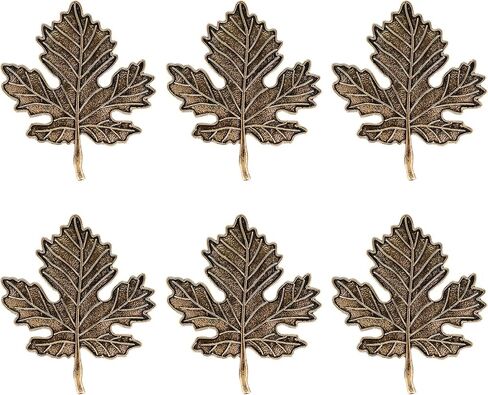 Leaf Napkin Rings Holders Set of 12 Fall Thanksgiving Holiday Wedding Dinner Parties Home Table Decoration, Gold in Saudi Arabia