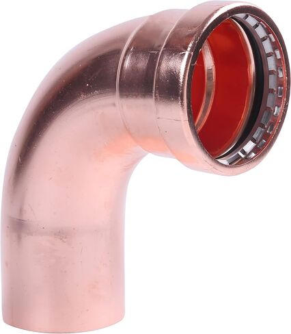 EZ-FLUID سباكة شديدة التحمل 1/2 بوصة FTG x Press LF Street Press نحاس 90 درجة ضغط الكوع تركيبات نحاسية مع وصلة أنابيب نحاسية بالضغط Propress للأغراض السكنية والتجارية. (10) in Kuwait