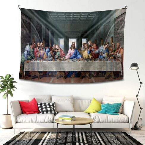 Last Supper Wall Tapestry Jesus Christ Art Religion Symbol Christian Tapestry Wall Hanging Hippie Galaxy Tapestry Abstract Bohemian Tapestry Living Room /Bedroom Home Decor Adult Gift(59 x78 Inches) in Saudi Arabia