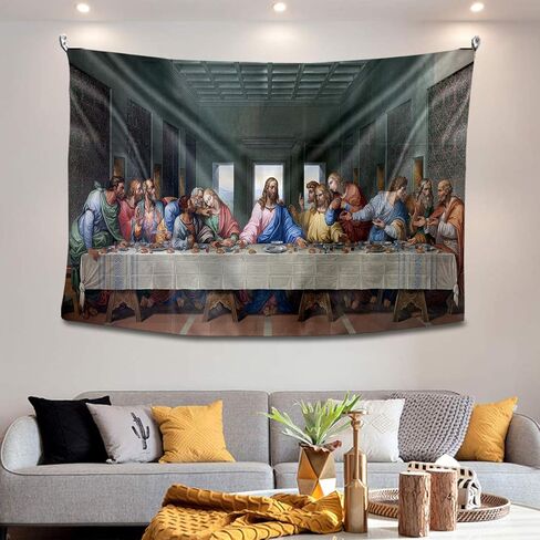 Last Supper Wall Tapestry Jesus Christ Art Religion Symbol Christian Tapestry Wall Hanging Hippie Galaxy Tapestry Abstract Bohemian Tapestry Living Room /Bedroom Home Decor Adult Gift(59 x78 Inches) in Saudi Arabia