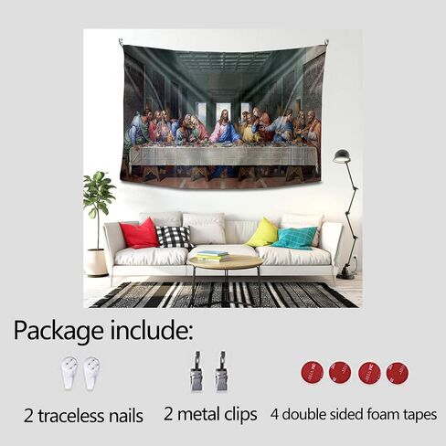 Last Supper Wall Tapestry Jesus Christ Art Religion Symbol Christian Tapestry Wall Hanging Hippie Galaxy Tapestry Abstract Bohemian Tapestry Living Room /Bedroom Home Decor Adult Gift(59 x78 Inches) in Saudi Arabia