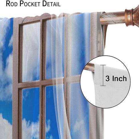 Ocean Beach Curtains,Summer Seaside Scene Tropical Palm Tree Beach Blue Sky Seascape Curtains for Bedroom Living Room Kitchen Window Drapes 2 Panel Set,Total Size 42" x 45" in Saudi Arabia
