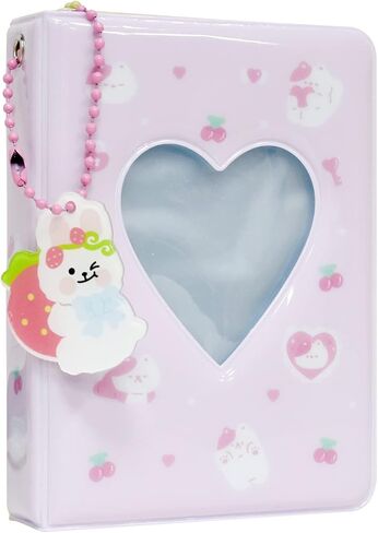 Photocard Binder 3 بوصة ألبوم Kpop Kpop Photocard حامل كتاب ألبوم صور صغير ألبوم Kpop مع قلادة لجمع الصور، 40 جيبًا (أرجواني) in Kuwait