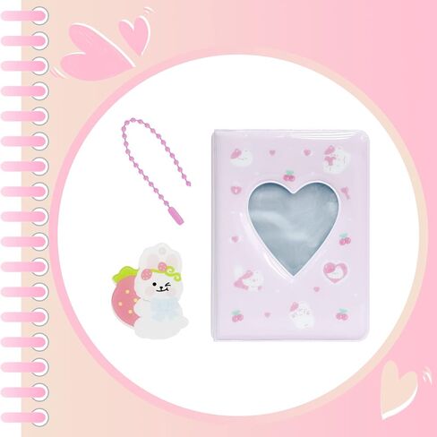Photocard Binder 3 بوصة ألبوم Kpop Kpop Photocard حامل كتاب ألبوم صور صغير ألبوم Kpop مع قلادة لجمع الصور، 40 جيبًا (أرجواني) in Kuwait
