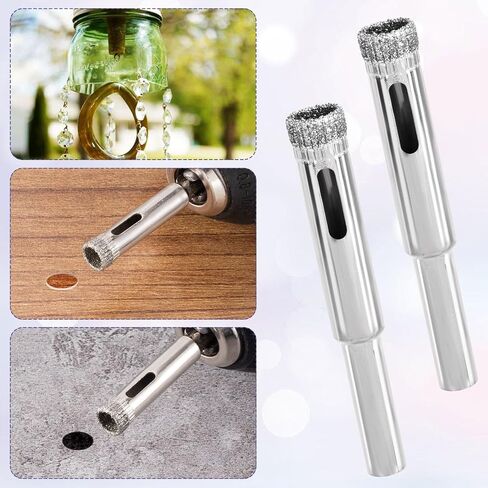 OIIKI 5 Pack Diamond Drill Bit Set, 8mm (5/16inch) Diamond Hole Saw Kit for Glass, Ceramics, Porcelain, Ceramic Tile, Marble in Saudi Arabia