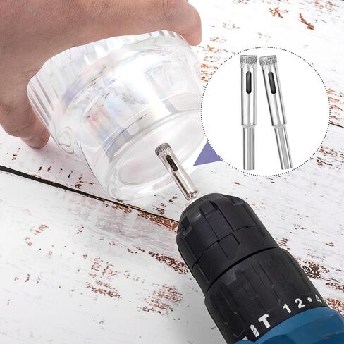 OIIKI 5 Pack Diamond Drill Bit Set, 8mm (5/16inch) Diamond Hole Saw Kit for Glass, Ceramics, Porcelain, Ceramic Tile, Marble in Saudi Arabia