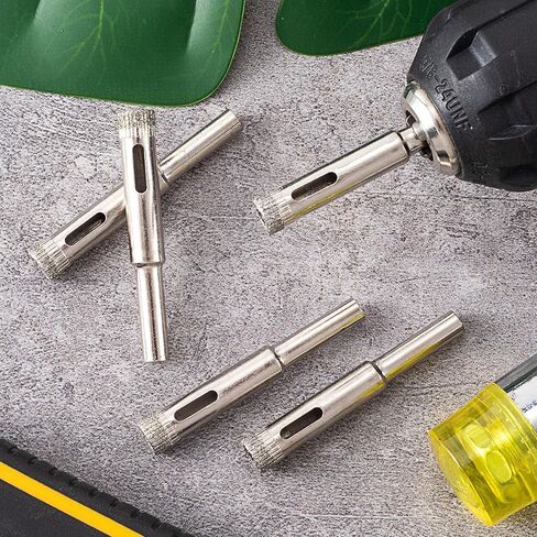 OIIKI 5 Pack Diamond Drill Bit Set, 8mm (5/16inch) Diamond Hole Saw Kit for Glass, Ceramics, Porcelain, Ceramic Tile, Marble in Saudi Arabia