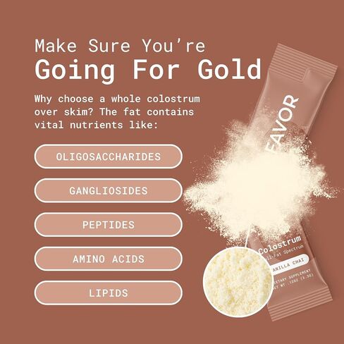 Bovine Colostrum Powder - Pure Cow Colostrum Supplement for Humans for Adults & Kids Gut Health, Immunity and Energy, Bovine Powder Naturally High in Immunoglobulin IgG - 30 Sticks, Unflavored in Saudi Arabia
