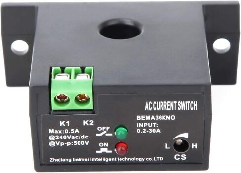 AC Current Sensing Switch Flameproof Adjustable 0.2~30A IP30 Self-Powered Sensing Switch(Normally Open) in Saudi Arabia