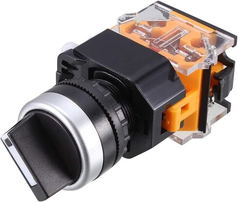 uxcell 5pcs Latching Lock 2 Positions Quick Install Durable Maintained Rotary Selector Select Switch DPST 10A 22mm Mounting Hole Dia in Saudi Arabia